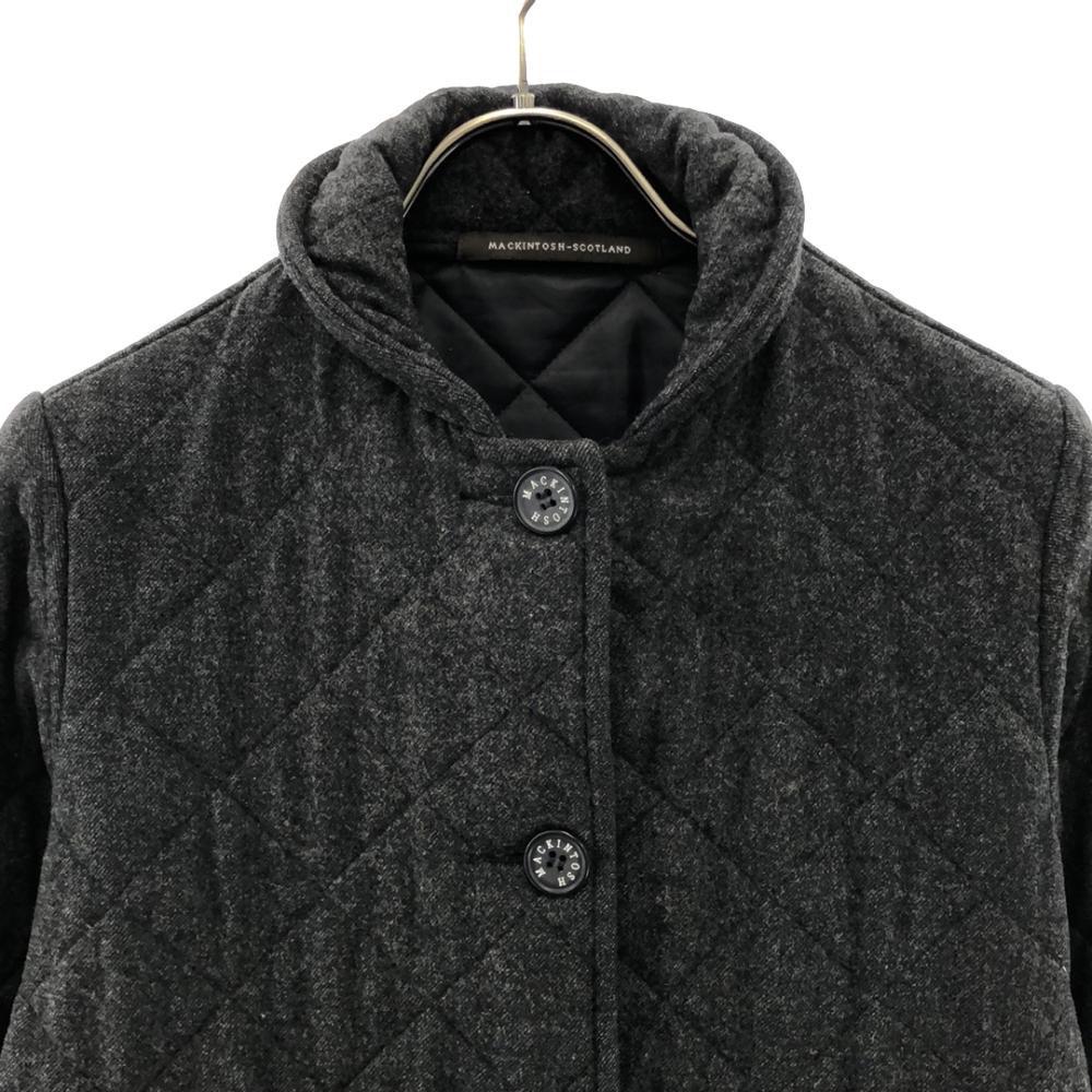 MACKINTOSH SCOTLAND Шерсть 100% Стеганое пальто 34 Темно-серый Женский Б/у