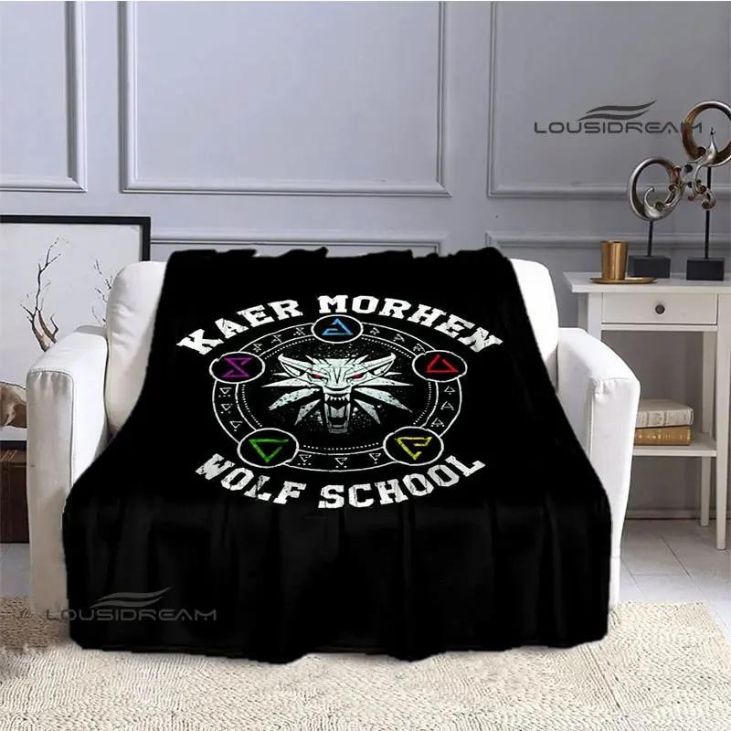 W-Witcher game Printing blanket Flange Warm blanket picnic blanket Home travel blanket bed linings Birthday Gift  picnic blanket