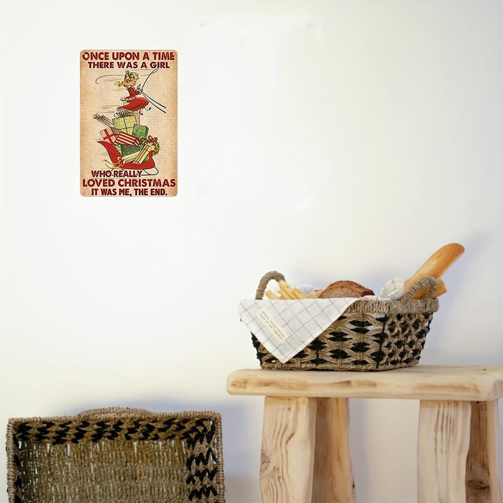 1pc Rustic Christmas Metal Sign 8x12 Inch Vintage Holiday Wall Decor Waterproof and Weather Resistant Outdoor/Indoor Artwork