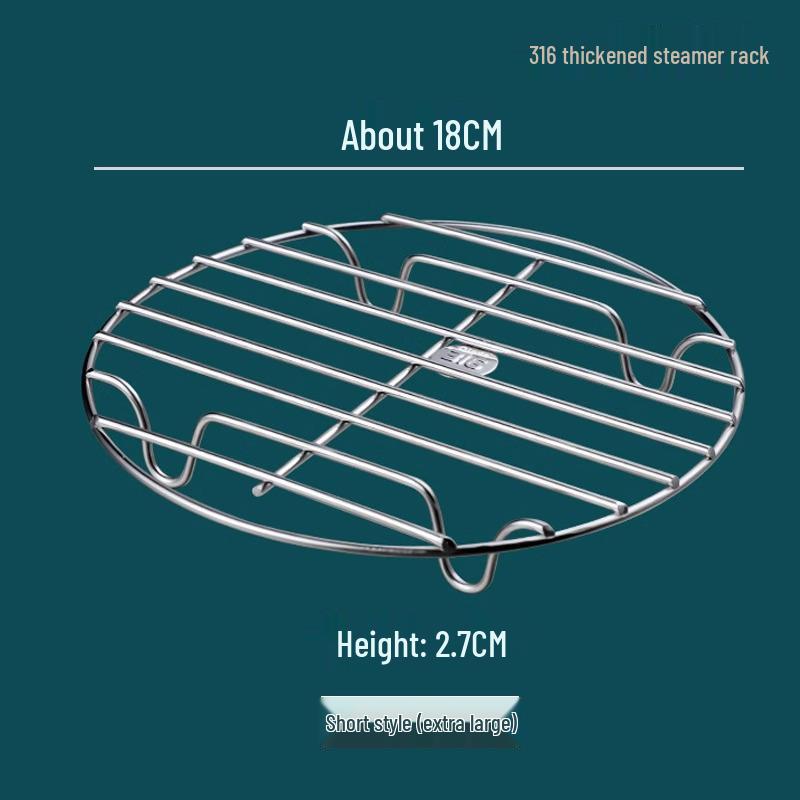 Stainless Steel Low-Foot Steaming Rack for Pressure and Rice Cookers: Ideal for Eggs & Vegetables