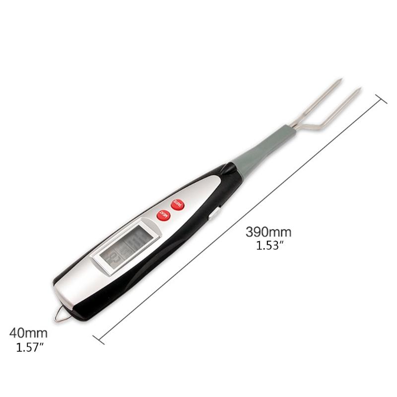 Digital Meat Thermometer Fork Grilling & Barbecue Fast Instant Read Electronic with Ready Alarm Quick Accurate