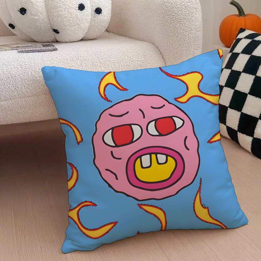 Т-Тайлер Креатор Рэпер Наволочка Наволочка против пылевых клещей Невидимая молния Шелковистый короткий плюш Чехол на подушку для дивана