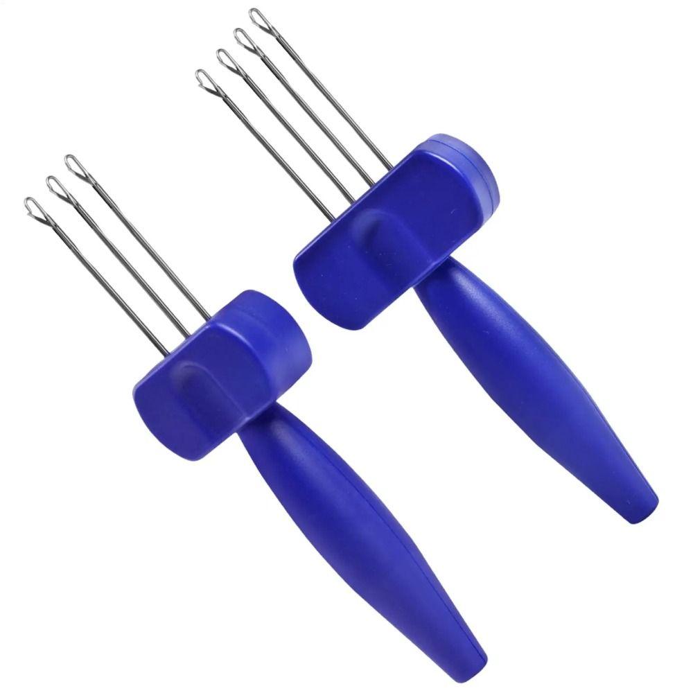 Portable Crochet Hook Tool 3/4 Needle Manual Knitting Needle Efficient Comfortable Grip Cord Knitting Tool Yarn Crafting