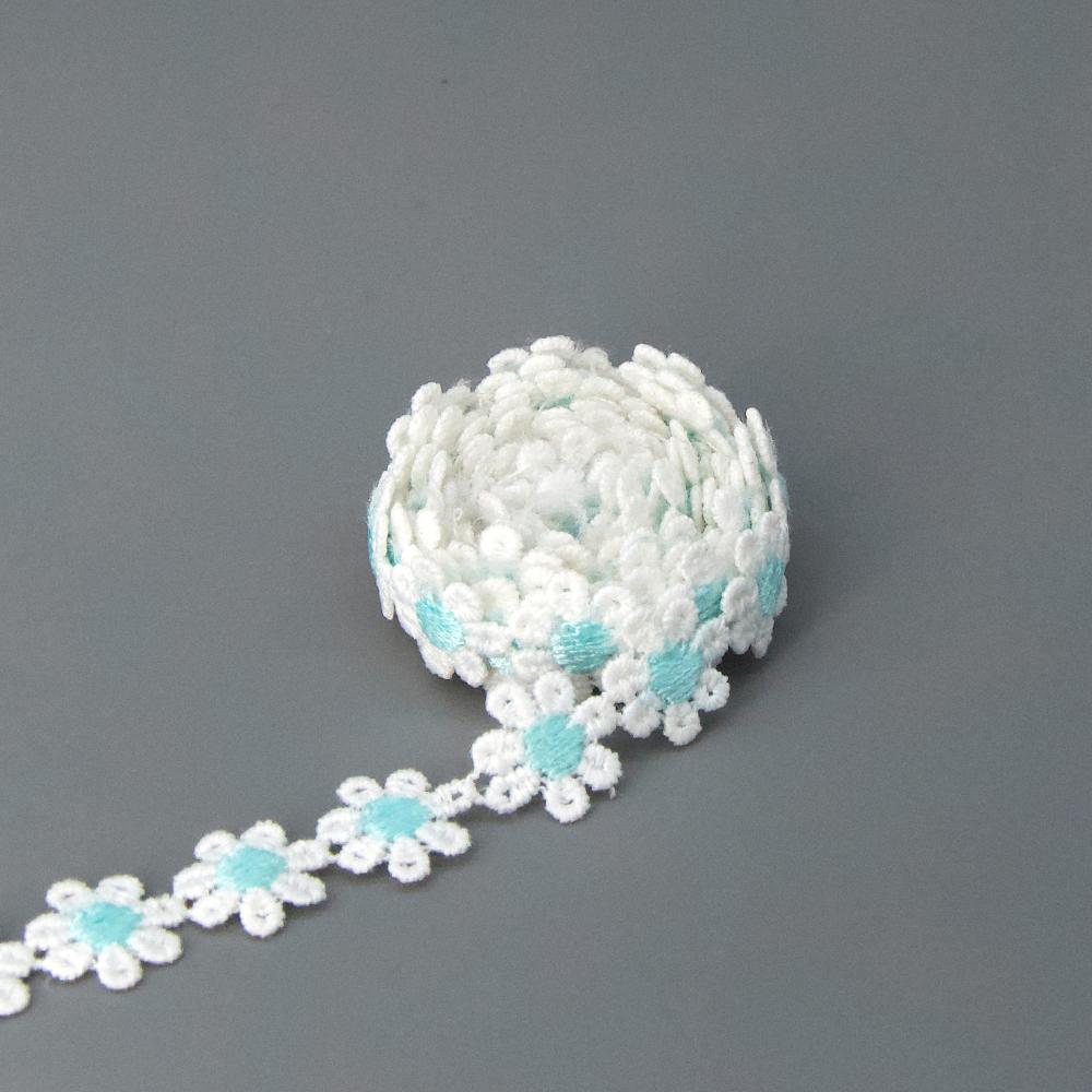 2 Yards Assorted Color Daisy Flower Trim, Embroidery Fabric Sewing Accessories Craft Supplies 14mm