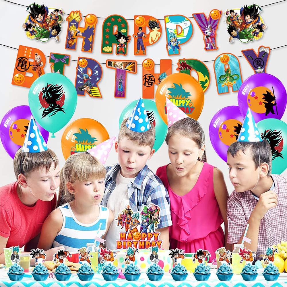 Новый набор из 32 предметов для дня рождения «Драконий жемчуг», включает баннер, топперы для торта, воздушные шары