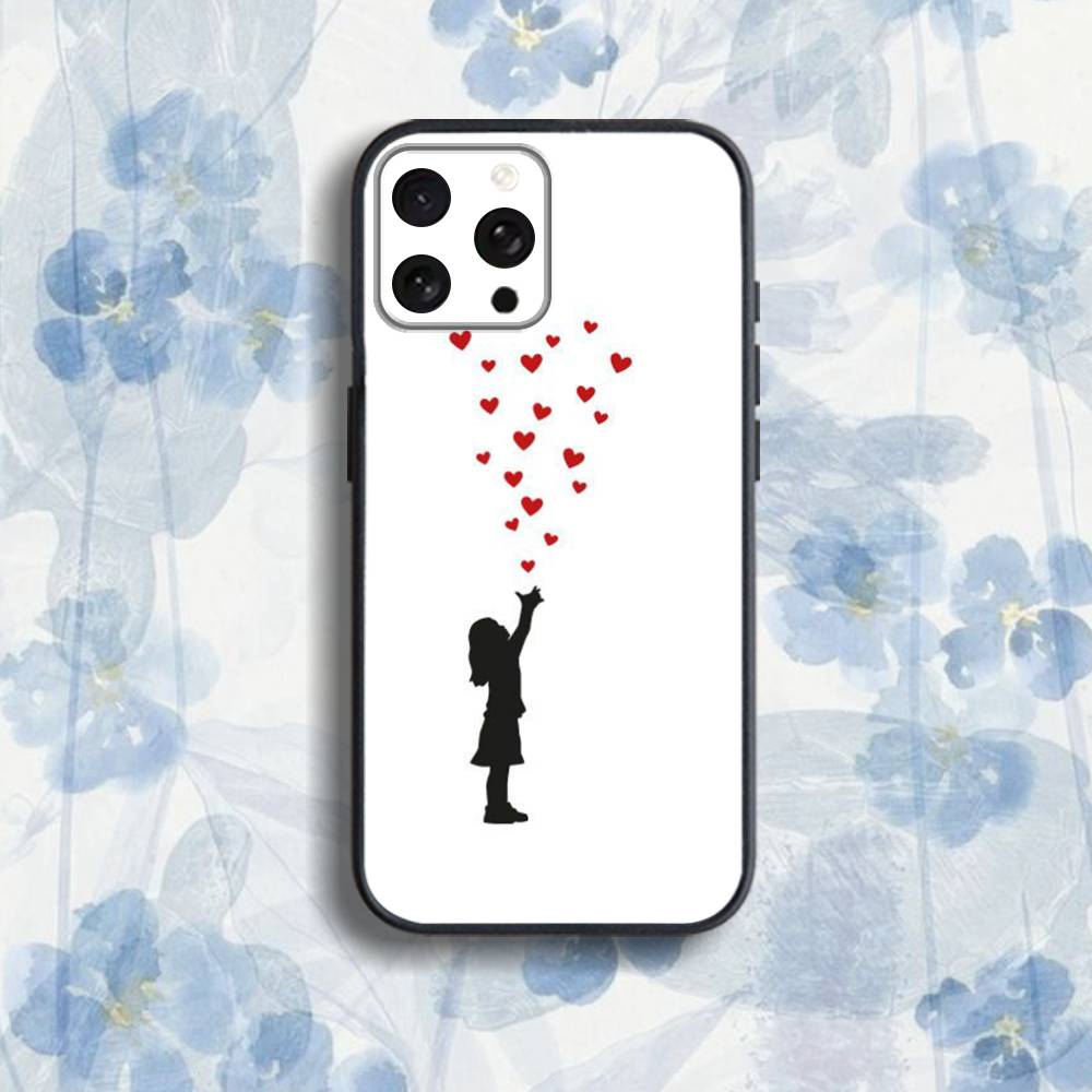 G-Graffiti A-Artist Banksy-S Phone Case For iPhone 17,16,15,14,13,12,Pro,Max,Plus,E,SE4,Air,Mini Black Soft Box