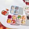 with Cover Fruit Plate Four Grid Snack Containers Reusable Candy Box  Travel