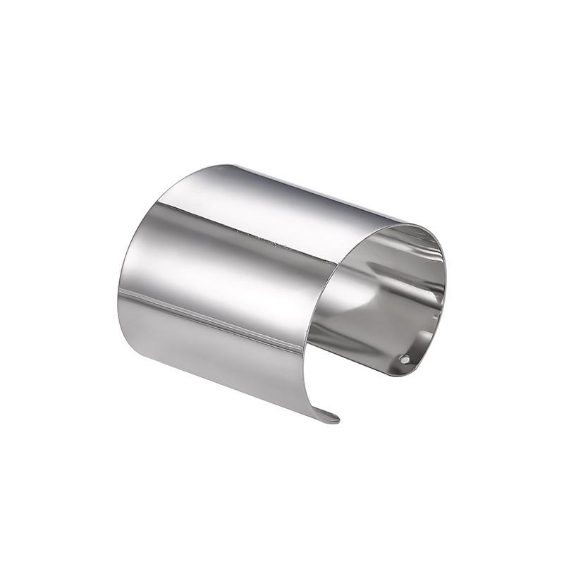 Модный браслет из преувеличенного золотого глянцевого металла - европейский и американский стиль, универсальный широкий ювелирный аксессуар