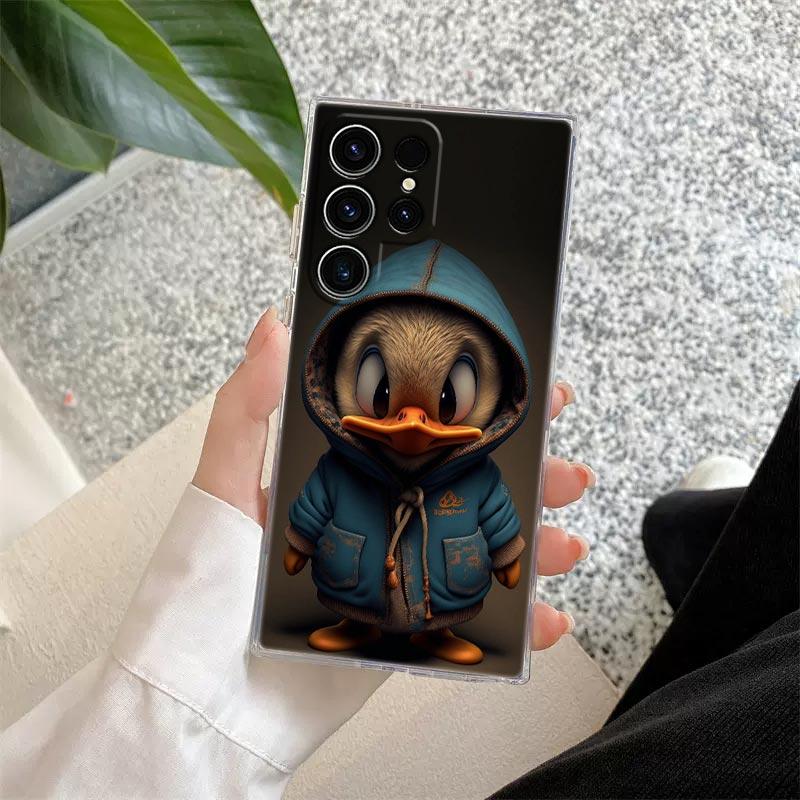 Чехол S25FE для Samsung Galaxy S26 S25 S24 S23 Ultra S20 S21 FE S22 Plus S26 Ultra Чехол для телефона Утка Собака Лягушка Тигр Обезьяна Мультяшный