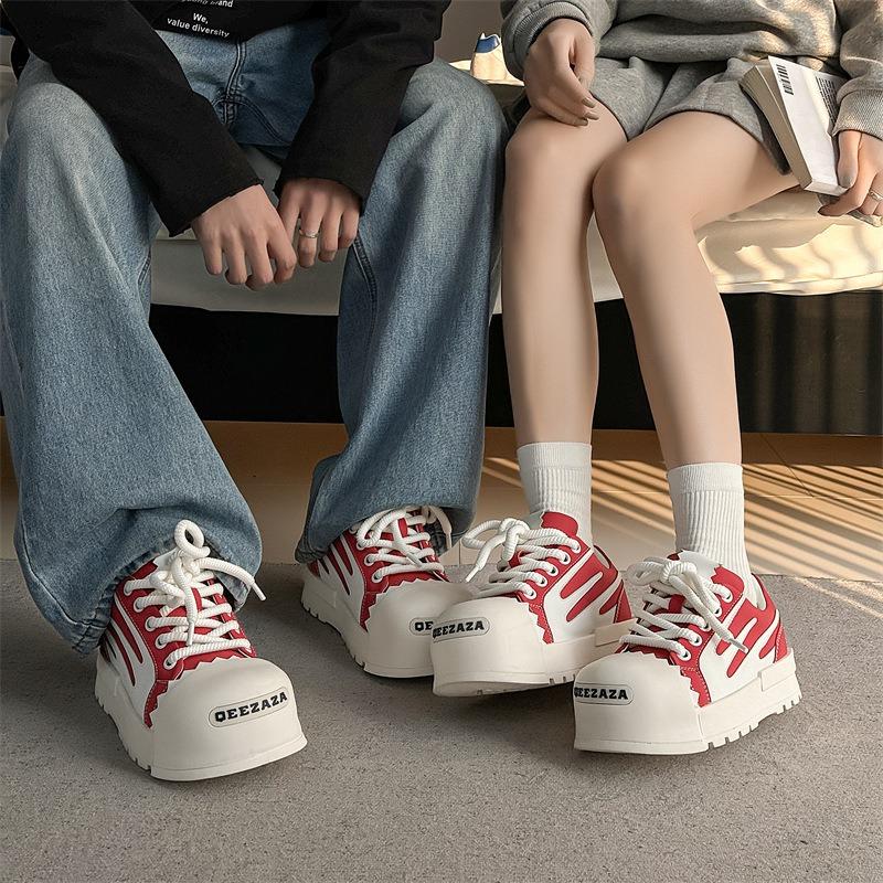 3702 трендовый бренд Микки большая голова обувь мужская и женская нишевый дизайн обувь на толстой подошве пара Гочао уродливые милые хлебные туфли