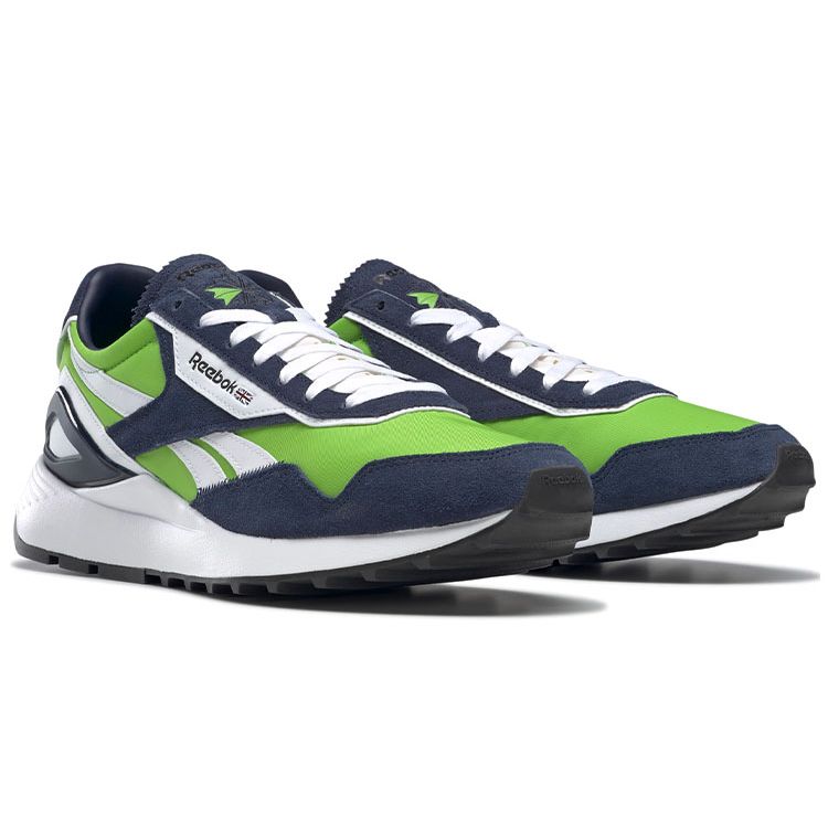 Reebok Классические кожаные кроссовки Legacy AZ Semi Solar Green Vector Navy Unisex кроссовки Footwear-White GX7569