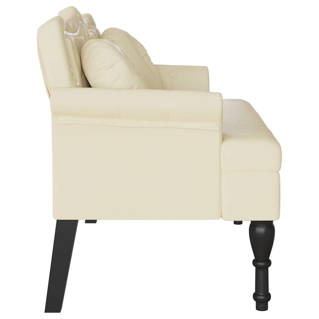 Chesterfield Bench Cream 120.5 x 65 x 75 cm Artificial Leather