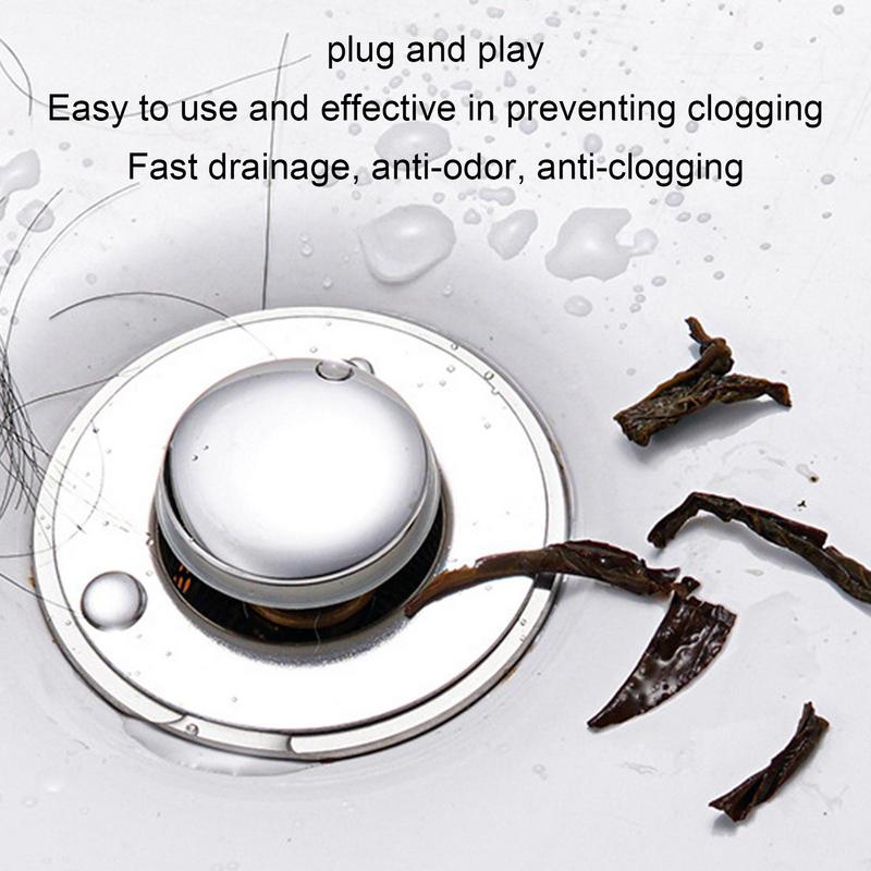 Универсальный фильтр для ванны, сливной ловушка для волос, заглушка для раковины в ванной, сито для раковины, антизасоряющий слив, заглушка из нержавеющей стали