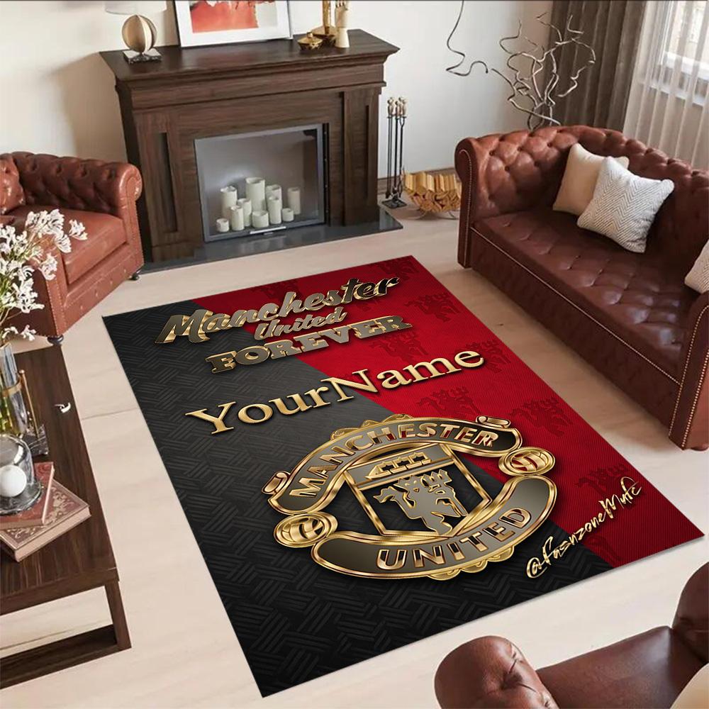 Manchester Personalized Text Area Rug Perfect for Bedrooms Game Room Living Rooms Dormitory Anti-slip Rug Office home decor Spiritual Gift