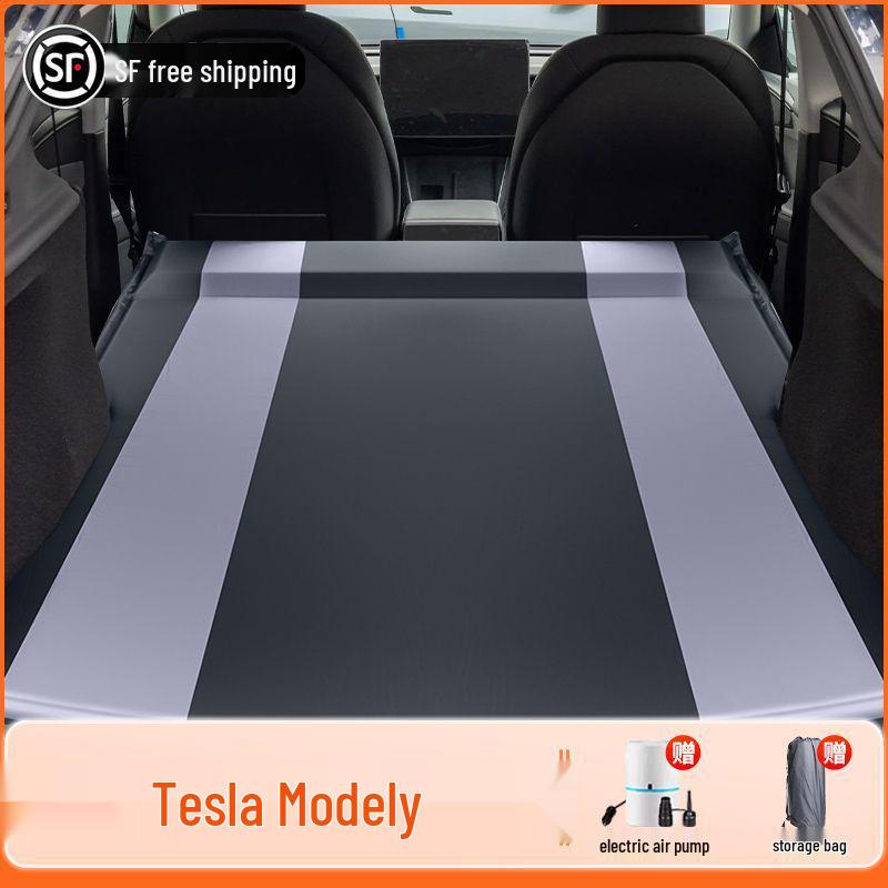 Надувной матрас для моделей Tesla (25+), Обновленная версия, Надувной матрас для заднего сиденья, Складной, для кемпинга и сна