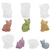 Home Decoration Gifts Cute Cat Silicone Mould DIY Aromatherapy Candle Mould 3D Pet Cat Candle Mold