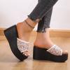 Summer Shoes for Women 2024 Peep Toe Platform Women's Slippers Casual Wedge Ladies Slippers Fashion High Heel Female Sandals