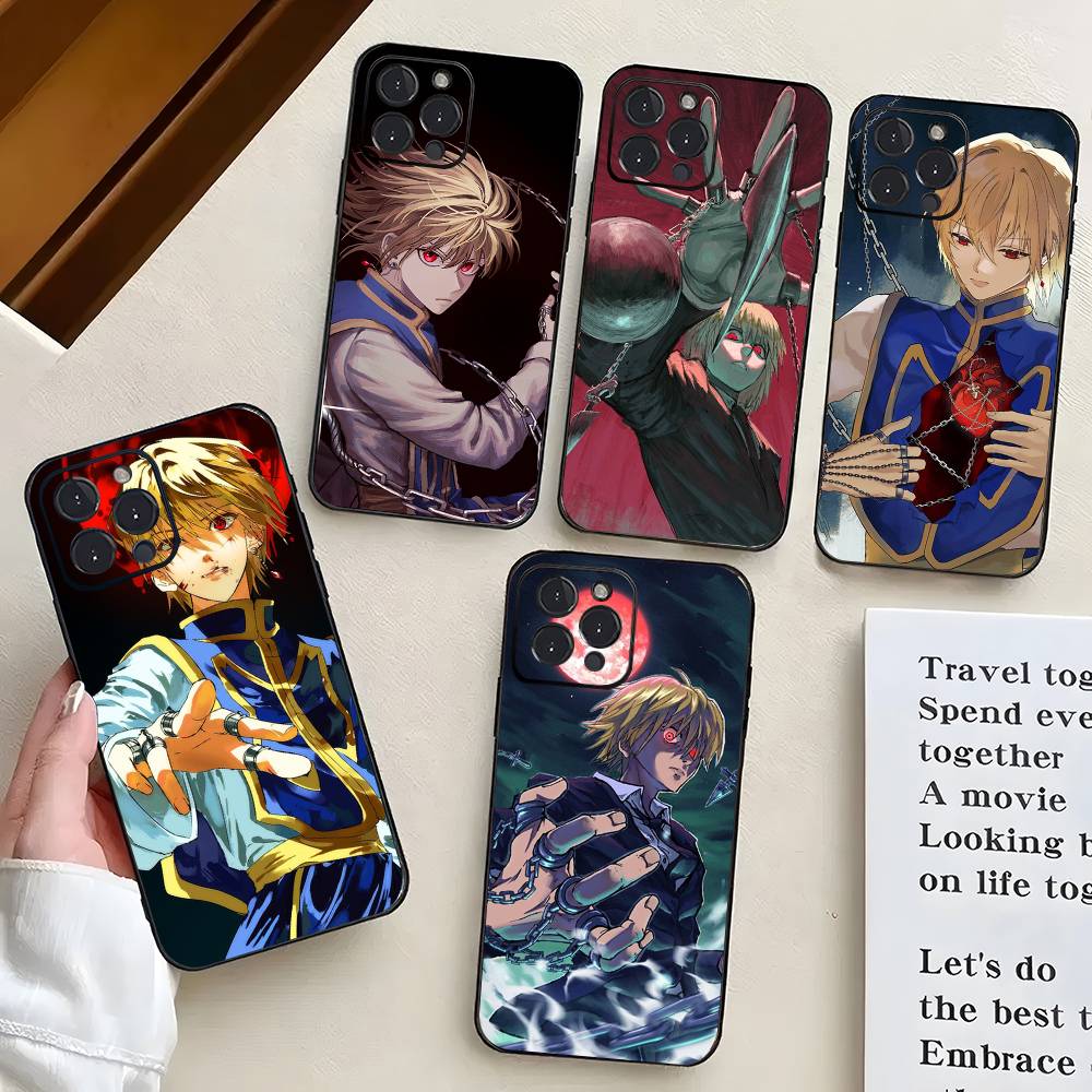 HUNTER X HUNTER Аниме Курапика Чехол для телефона Для IPhone 17 Air 16 15 14 13 Pro Max 11 12 Черный Силиконовый Чехол