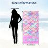 Custom Mermaid Beach Towel Personalized Name Sophia 160x80cm Microfiber Bath Towels All Season Soft Absorbent Blanket