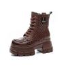 Thick-soled Hollowed Martin Boots Hollowed Breathable Mesh Boots Punched Hole Martin Boots Height-increasing Women's Boots