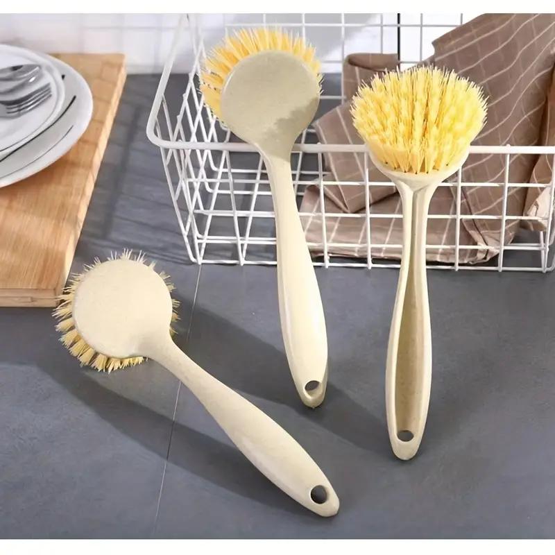 Многоцелевая кухонная щетка для чистки с длинной ручкой, щетка для сковородок, многофункциональная щетка для мытья тарелок, чаш, посуды, удаление пятен, идеально подходит для бытовых нужд
