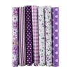 7Pcs Cotton Cotton Quilting Fabric Purple Patchwork Quilting Fabric For Quilting