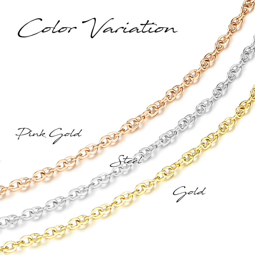 Ювелирное ожерелье-цепочка с кабелем 316L из хирургической нержавеющей стали, гипоаллергенное, безопасное медицинское золото, простое, приятное для кожи золото, серебро, розовое золото, золото