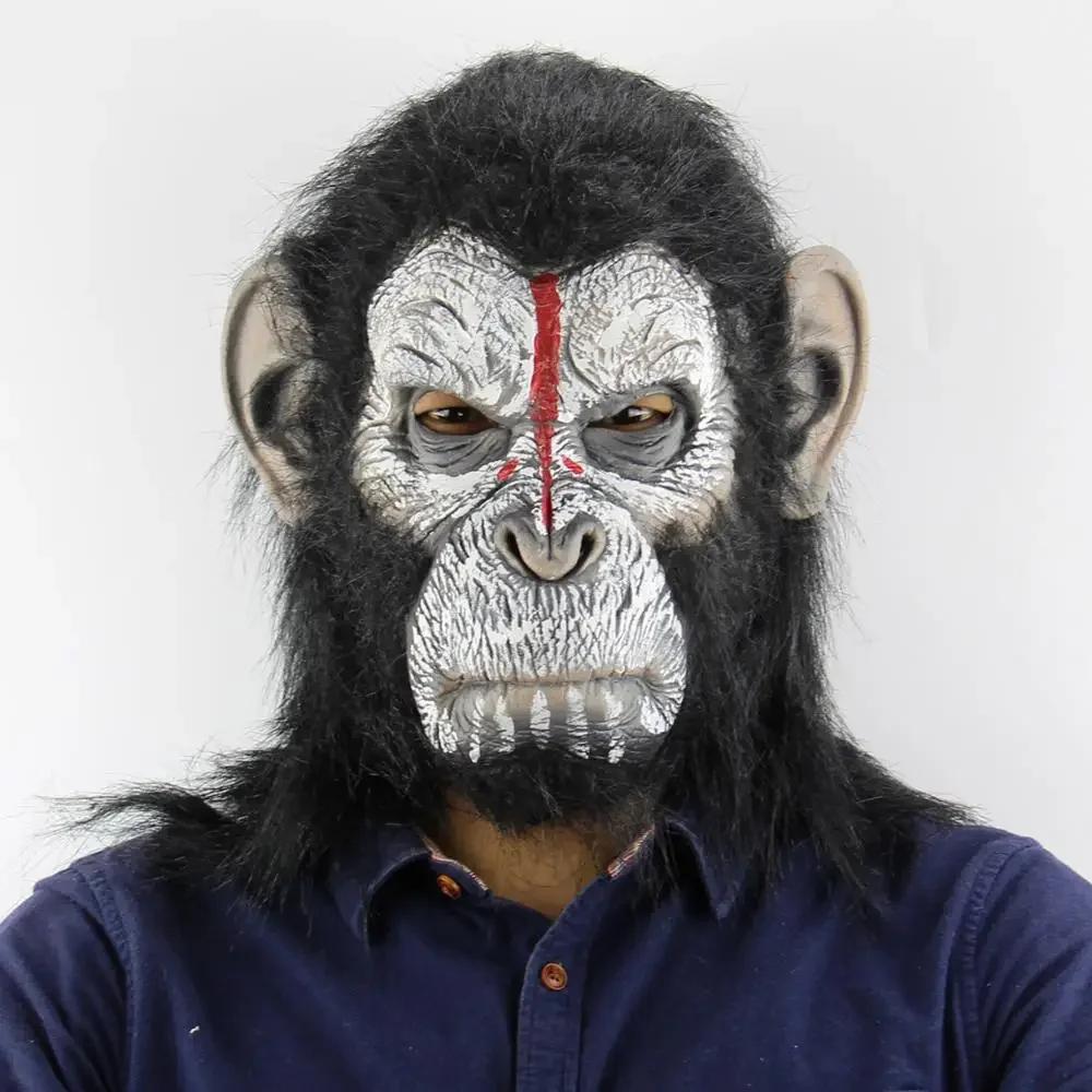 Gorilla Monkey Halloween Masks Adult Full Face Funny Mask Latex Halloween Party Cosplay Costume Masquerade Realistic Masks