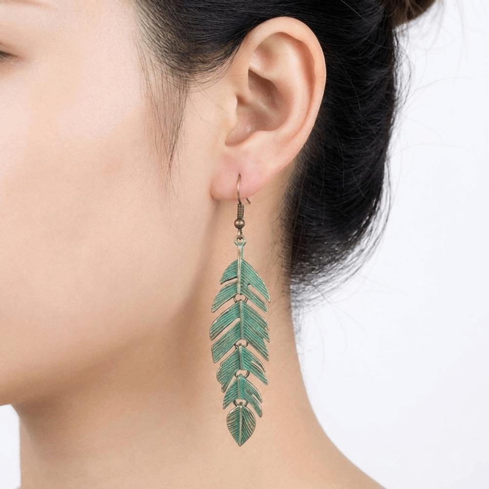 Vintage Hong Kong Style Boho Earrings Retro Metal Ethnic Earrings Dangle Earrings Daily Jewelry