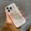 Блестящий Чехол-Песочница Звезда Любовь для iPhone 16 15 14 Pro Max Чехол для Телефона Мягкий Прозрачный Блестки Движущаяся Песочница Чехол-Ракушка Девочка