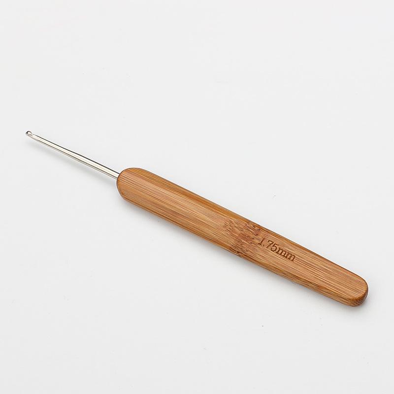 Карбонизированная бамбуковая ручка Крючок для вязания для вязания своими руками и свитеров - Круглая головка