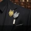 Значки на воротник костюма из нержавеющей стали Лев Винтажные булавки для лацканов Броши Феникс Декорация