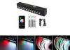 9 Вт 12 отверстий RGB Метеор/Управление через приложение со смартфона Оптическое волокно Двигатель Эффект падающей звезды Свечение по краю ПММА Оптический кабель Освещение Декор
