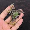 Dragon Bloodstone Pendant Copper Wire Wrapped Jewelry Gemstone Pendant Bird Jewelry Handmade Pendant Copper Wire Wrap Pendant Gift For Her
