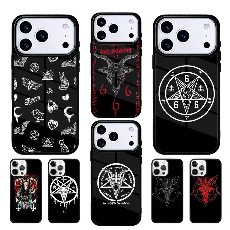 Pentagram 666 Demonic Satanic mobile phone case Compatible with IPhone 17 16 15 14 13 12 11Pro Max 17 Air cover