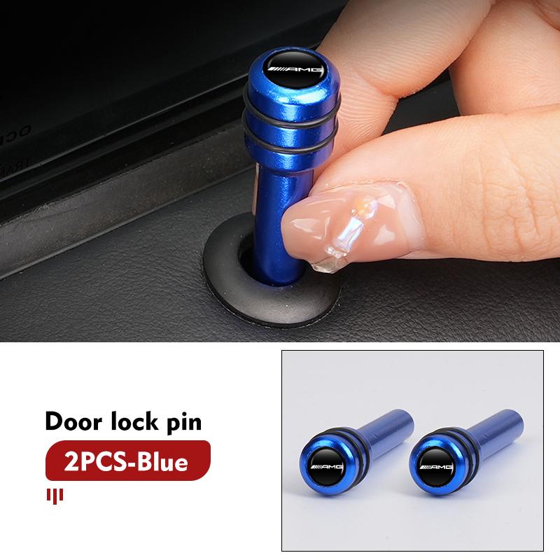 2/4pcs Car Security Window Door Lock Pull Pins Aluminum Interior For Mercedes Benz AMG A B C E S G Class W201 W210 W108 W205 XM2