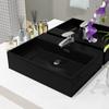 Basin - VIDAXL - Black - Ceramic - Rectangular - Countertop