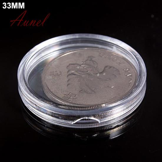 Прозрачные капсулы размером от 18 мм до 50 мм для монет. 10 штук