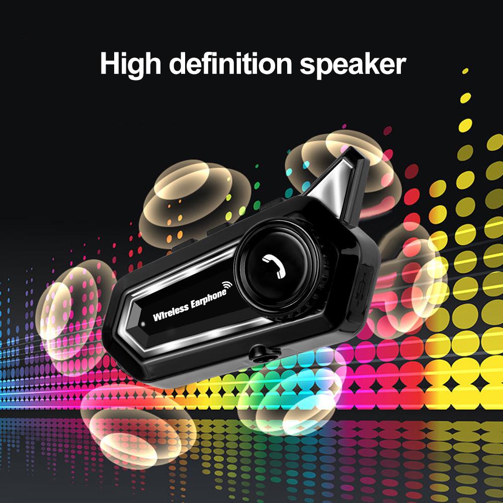 BT31 Гарнитура для мотоциклетного шлема, комплект для громкой связи, водонепроницаемая, с шумоподавлением, беспроводные мотоциклетные наушники со светодиодной подсветкой