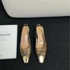 Французские босоножки премиум-класса Bag Head Туфли Fairy Shoes Кожаные вечерние туфли на высоком каблуке
