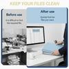 Blue Document Organizer Folio 12 Pockets Envelopes File Binder with Labels Stickers for Bills Checks Birth Certificates Home School Office