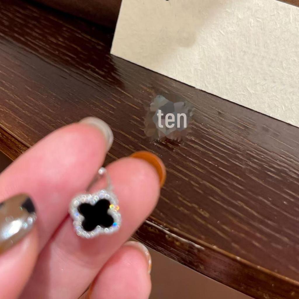 2024 Four-Leaf Clover Silver Earrings: Simple, Elegant, High-End Design for Women