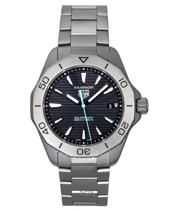 Tag Heuer Aquaracer Professional 200 Solargraph Titanium Sunray Black Dial Quartz Diver's WBP1180.BF0000 200M мужские часы