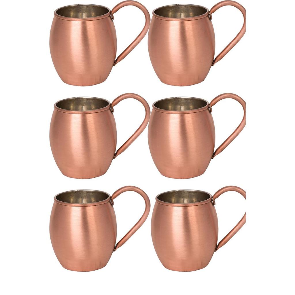 Turna Bakır Moscow Mule Cup Flat 500 мл, набор из 6 скотчей Turna0493-64