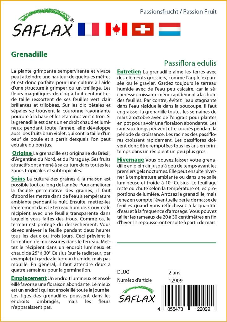 SAFLAX Маракуйя - 40 семян - Passiflora edulis