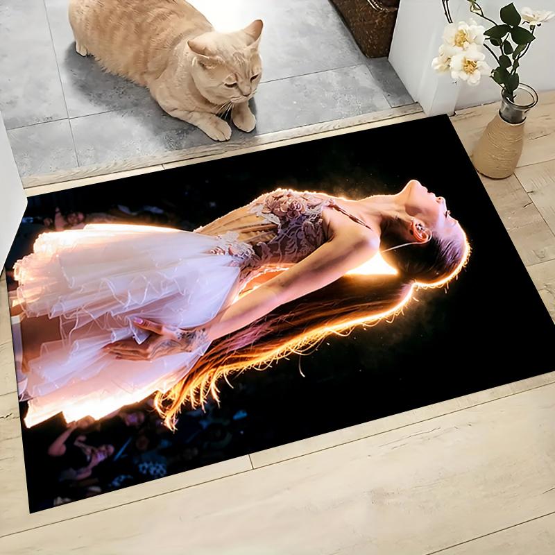Dance Spotlight Carpet Rug Soft Washable Antislip Home Living Room Sofa Mats Personalized Christmas Rug
