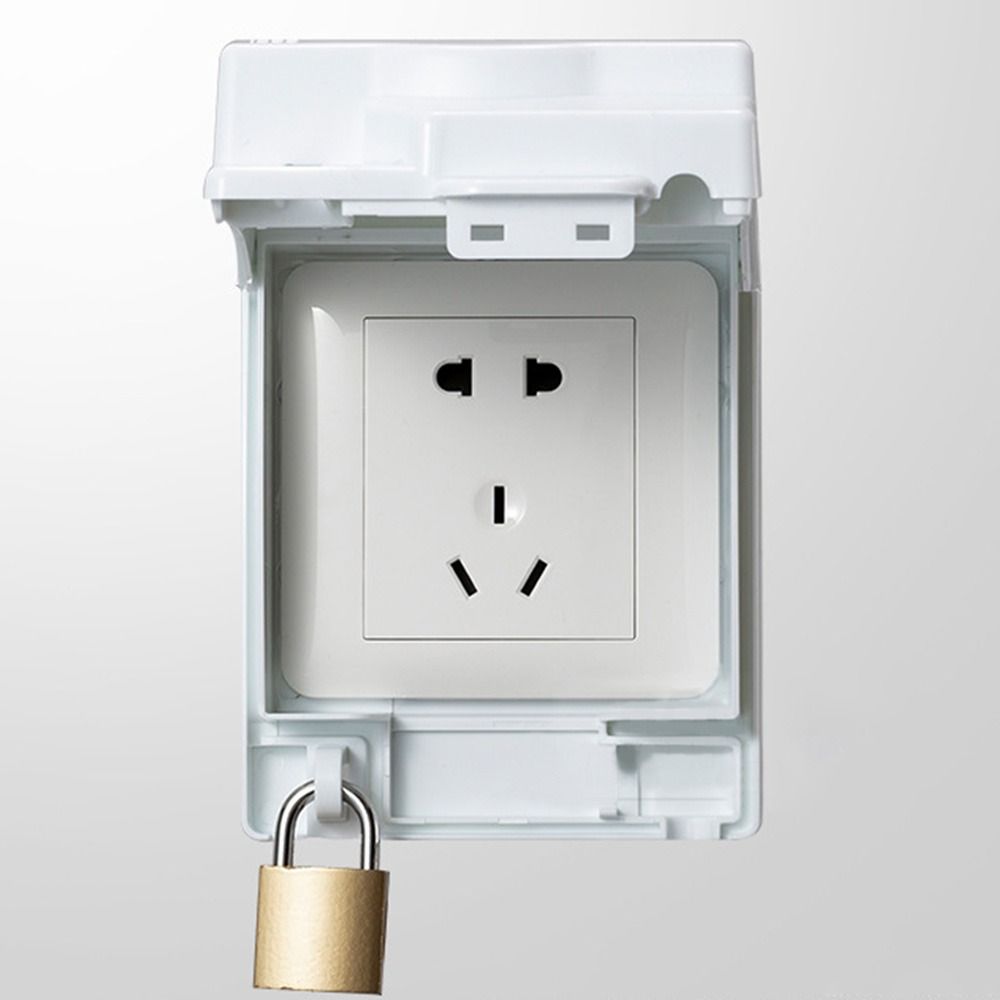Anti-shock Waterproof Dustproof Box Lockable 86 Type Switch Case Protective Shield Socket Cover
