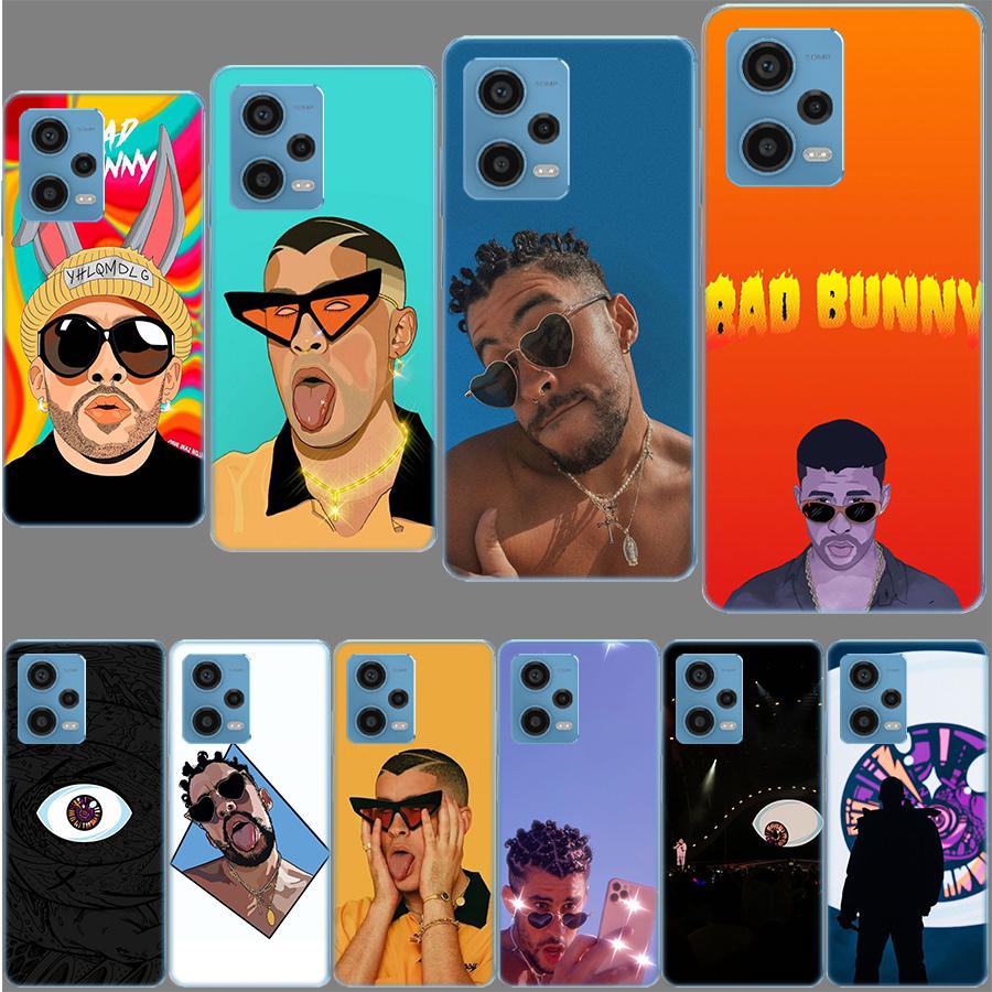 B-Bad B-Bunny Phone Case For Redmi Note 13 12 14 15 Pro Plus 13R 11 11T 11E 11S 10 Pro 10S 9 9S Cover Cell Clear TPU Capa Cases