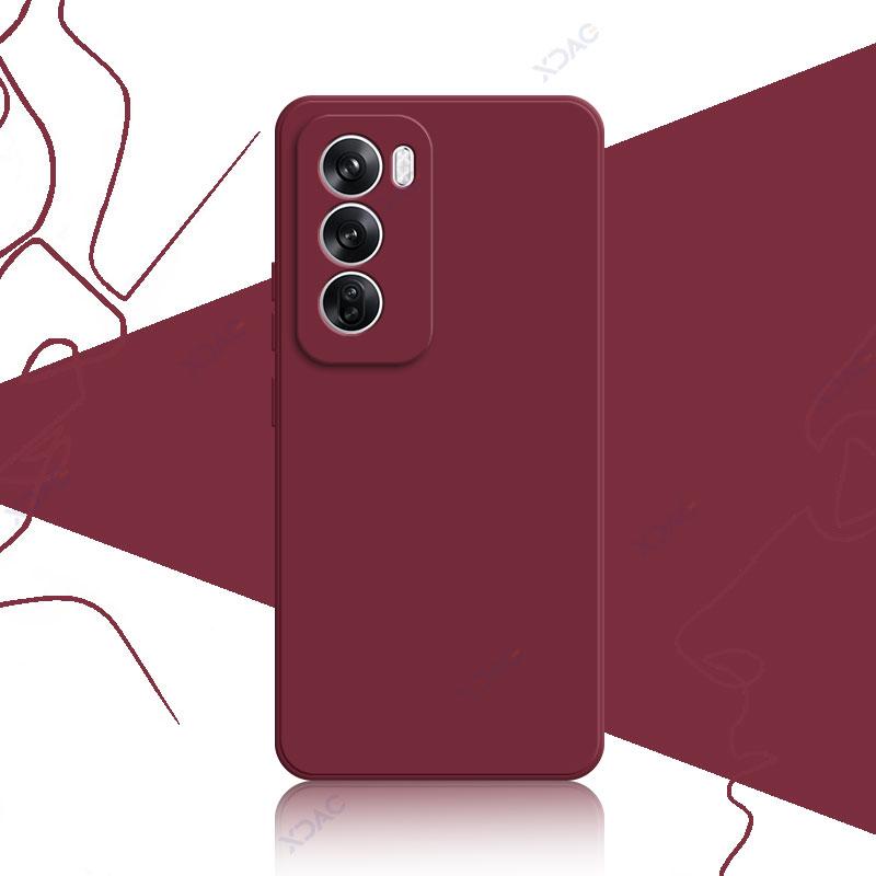 Чехол для мобильного телефона OPPO Reno 12 Pro Reno12Pro OPPOReno Reno12 12Pro 5G Мягкий роскошный квадратный жидкий силиконовый чехол на заднюю панель