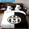 3pcs Juventus Football Club Printed Bedding Set Duvet Cover Closure Includes 1 Duvet Cover & 2 Pillowcases Bedding Sets Home Decor Gifts